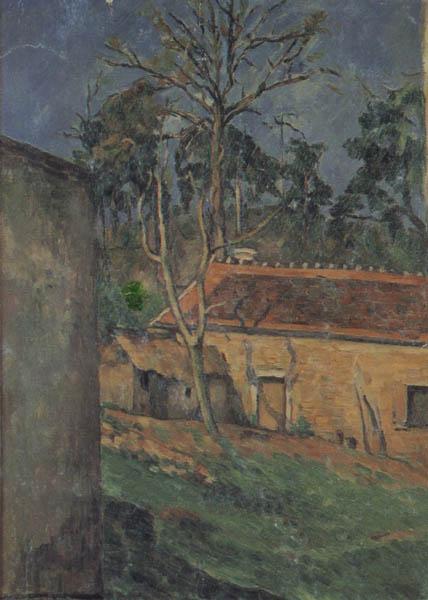 Paul Cezanne Farm Coutyard in Auvers